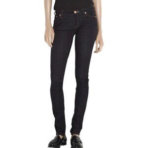 Acne Studios Kex Soft Raw Straight Leg Skinny Jeans Dark Wash Low rise Size 27